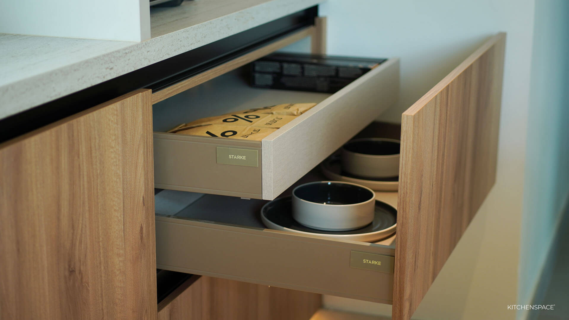 Modern Minimalist Fluted Island Kitchen